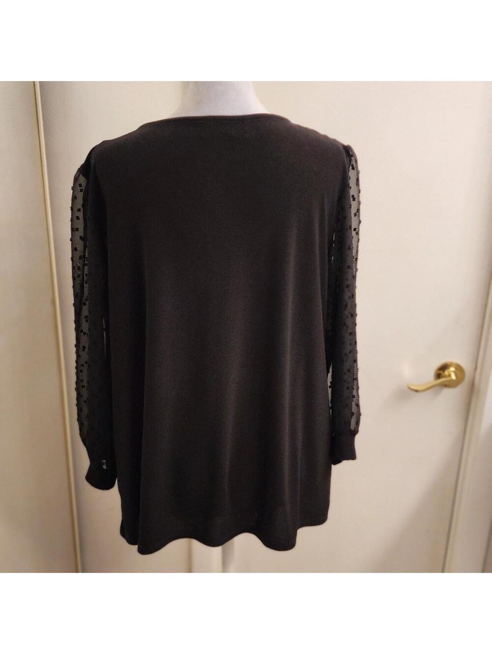 CeCe Women's Black Blous - Picture 5 of 6